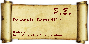 Pohorely Bottyán névjegykártya